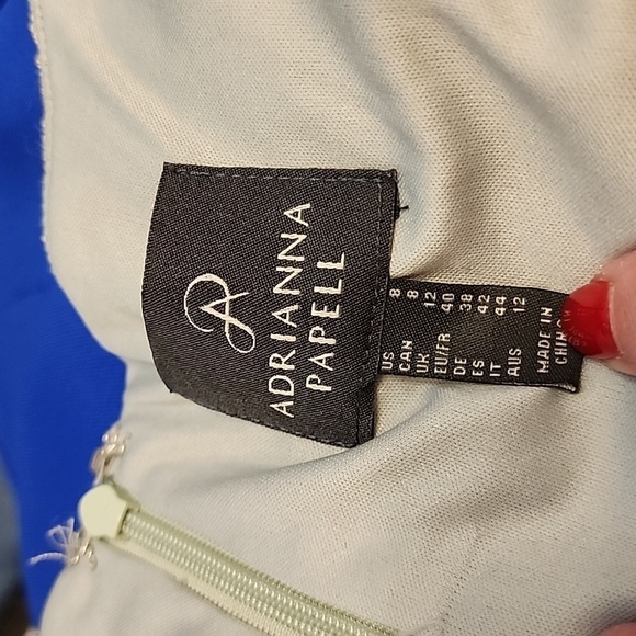 Adrianna Papell Half Bell Sleeve Lace Overlay Light Sage Sheath Dress Designer - Picture 10 of 15